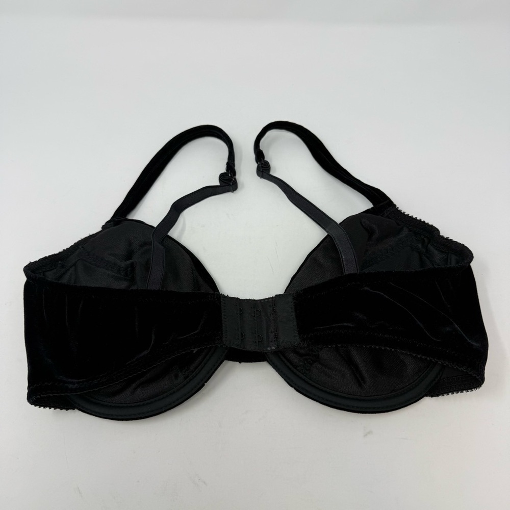 Victoria’s Secret Vintage Black Velvet Bow Bra 36C - Picture 7 of 8